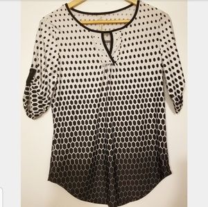 Perception Petite Top, black & white, petite small